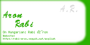 aron rabi business card